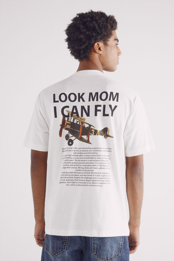 Springfield camiseta eu posso voar bege