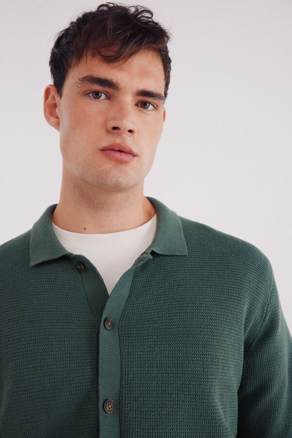 Springfield Cardigan estruturado colorido verde
