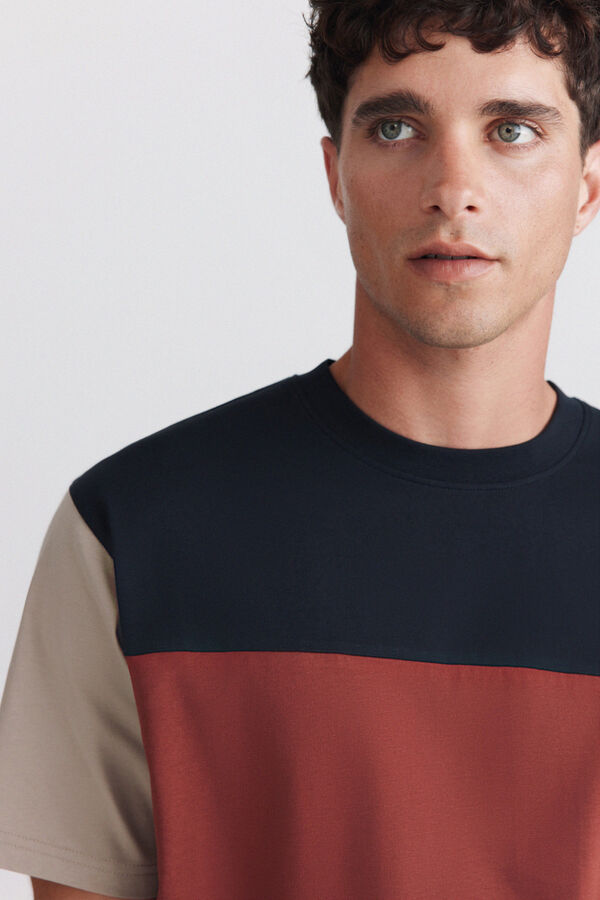 Springfield T-shirt color block vermelho