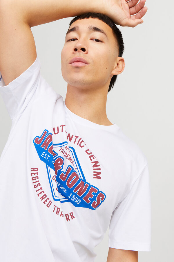 Jack & Jones Camiseta est&aacute;ndar fit blanco
