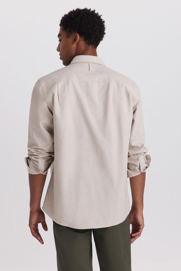 Springfield Camisa oxford bege