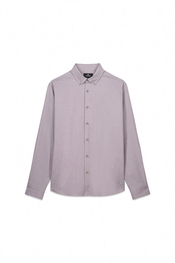 Springfield Camisa social estruturada bicolor cinzento