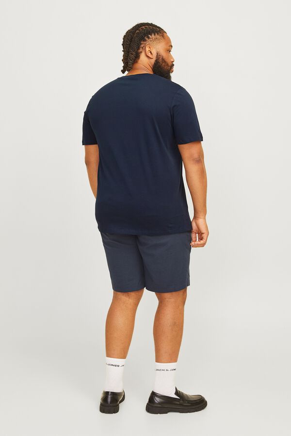 Jack & Jones PLUS T-shirt slim manga curta azul