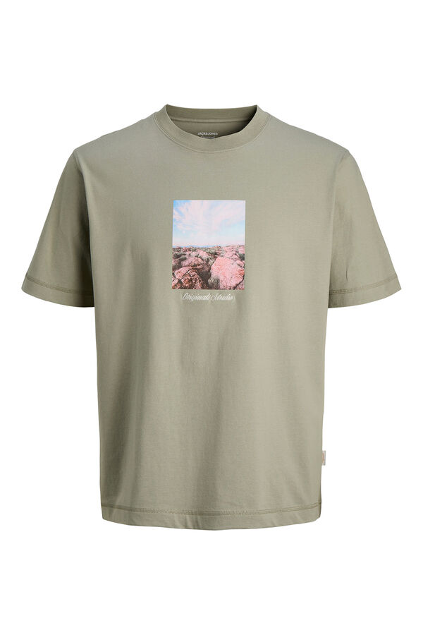 Jack & Jones Camiseta de manga curta estampada verde