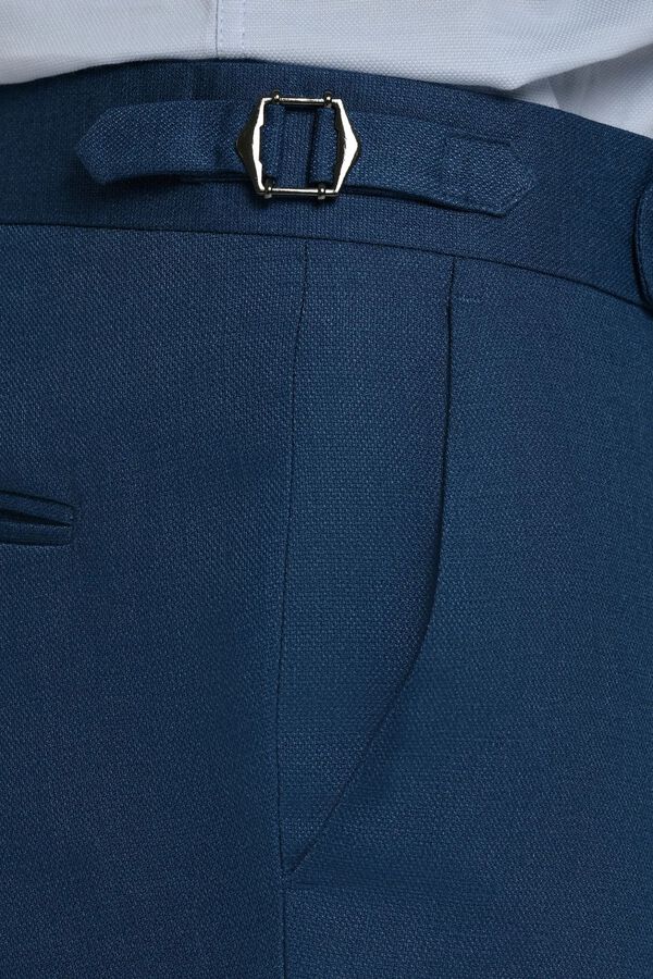 JVZ Cal&ccedil;a de fato texturizada azul