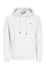 Jack & Jones Sweatshirt com capuz lisa em felpa branco