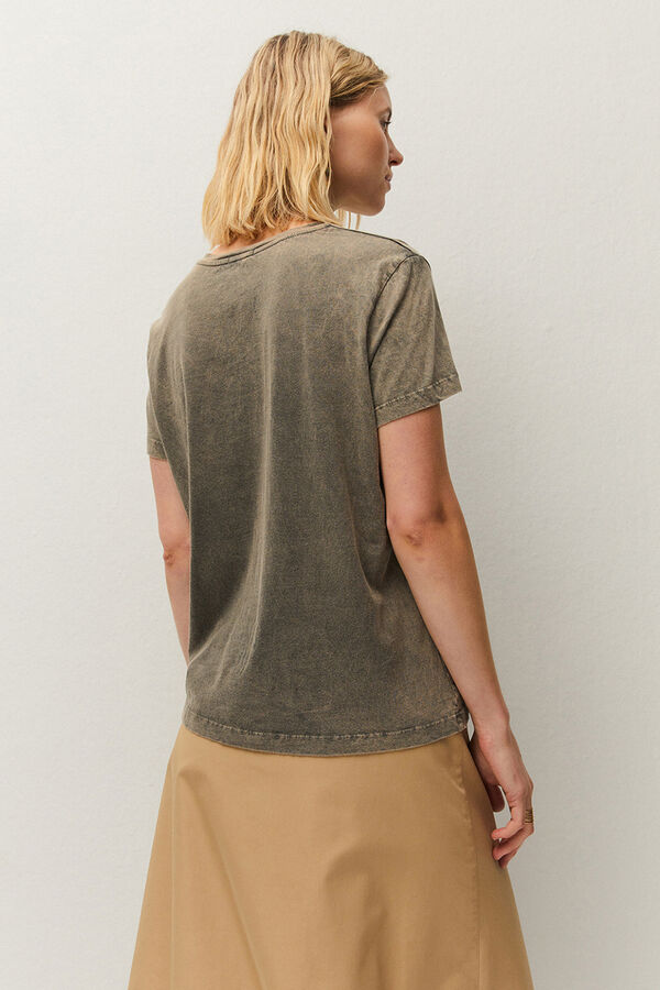 Systemaction T-shirt estampado cora&ccedil;&atilde;o cru