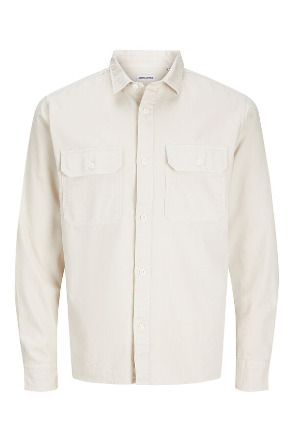 Jack & Jones Camisa de sarja regular fit cinzento