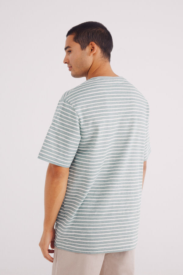 Springfield T-shirt risca estrutura verde