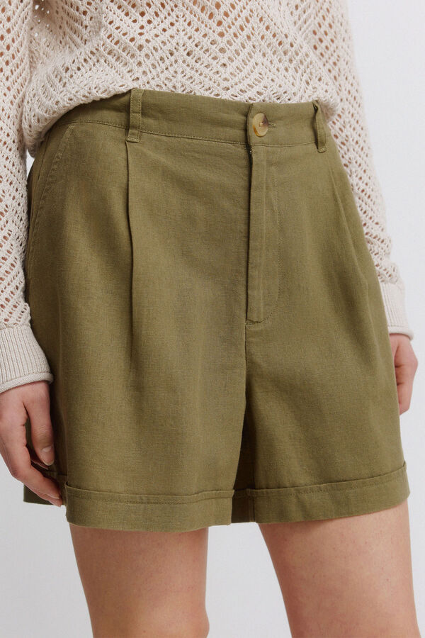 Springfield Cal&ccedil;&otilde;es de linho estampado