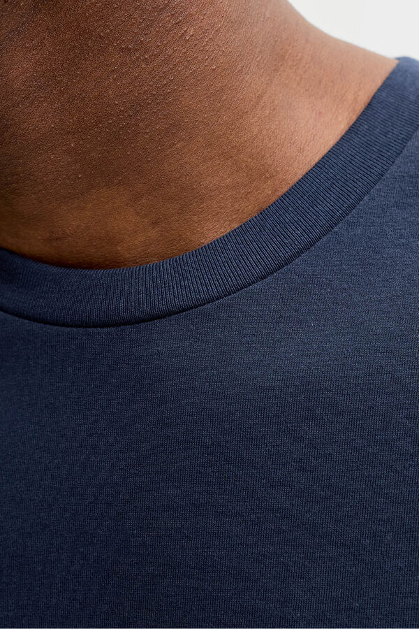 Jack & Jones PLUS T-shirt manga curta em algod&atilde;o azul