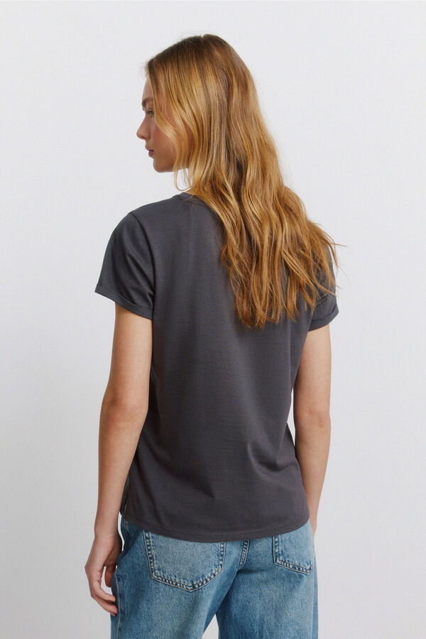 Springfield T-shirt de manga curta "Rollings stones" cinzento