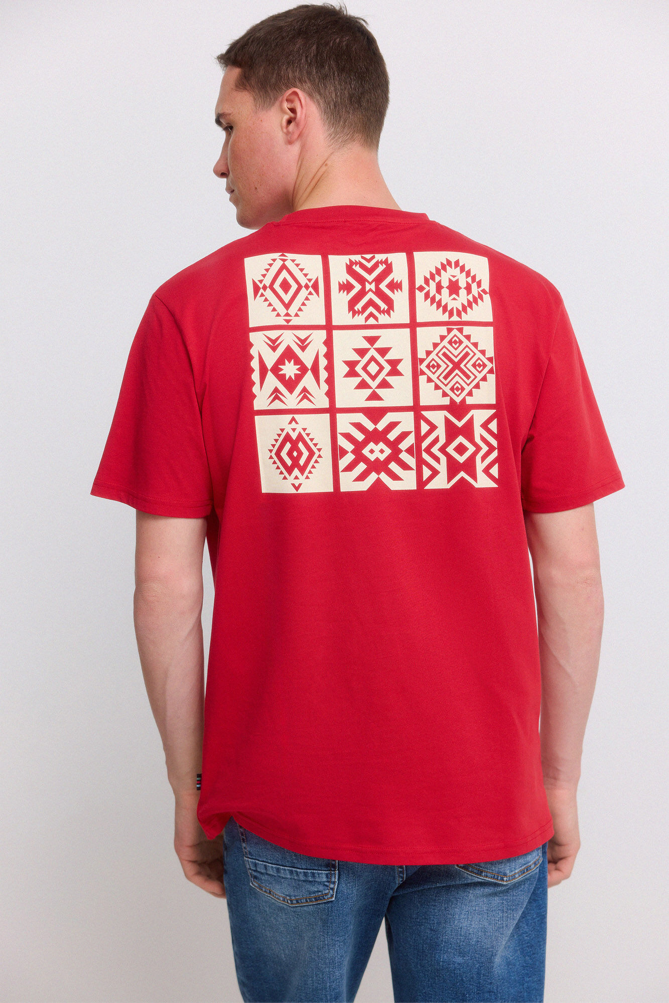 Springfield T-shirt ethnic vermelho