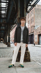 Springfield Pantal&oacute;n recto relaxed fit marfil