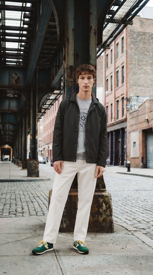 Springfield Pantal&oacute;n recto relaxed fit marfil