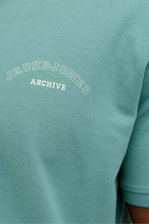 Jack & Jones PLUS Polo b&aacute;sico manga curta azul