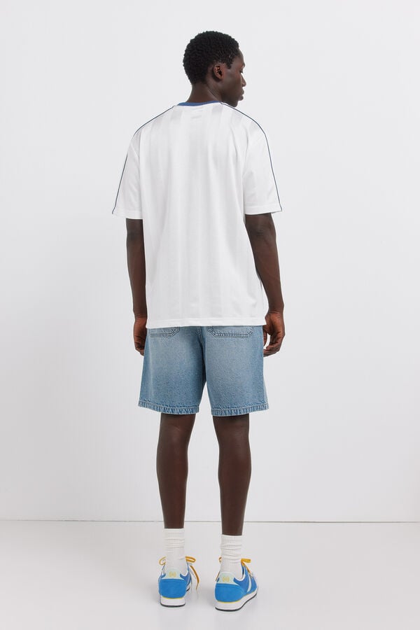 Springfield Bermudas chino de ganga straight fit azul