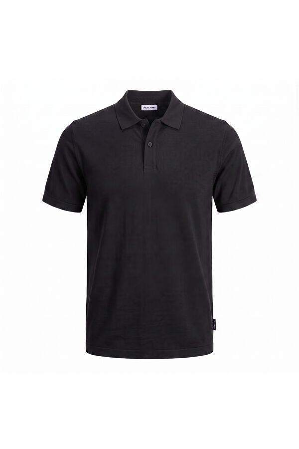 Jack & Jones Regular fit jersey polo shirt black