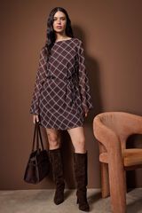 Trendyol Vestido mini cord&oacute;n tostado