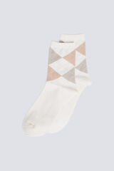 Springfield Meia comprida losangos cru