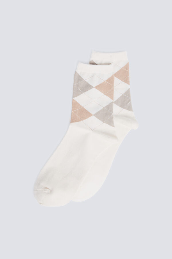 Springfield Meia comprida losangos cru