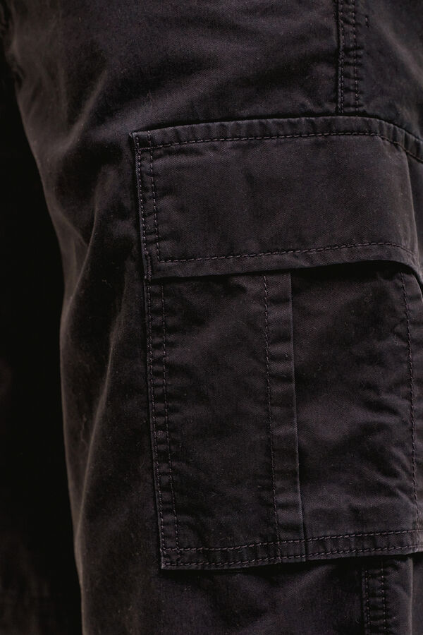 Jack & Jones Bermuda cargo relaxed preto