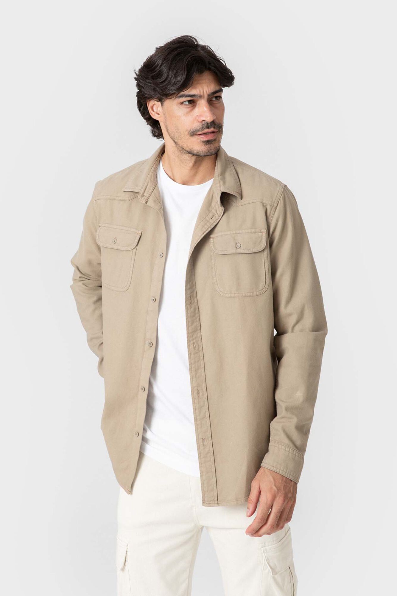 Celopman Sobrecamisa de ganga diagonal