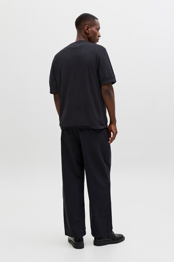 Jack & Jones Polo de malha relaxed fit resort preto