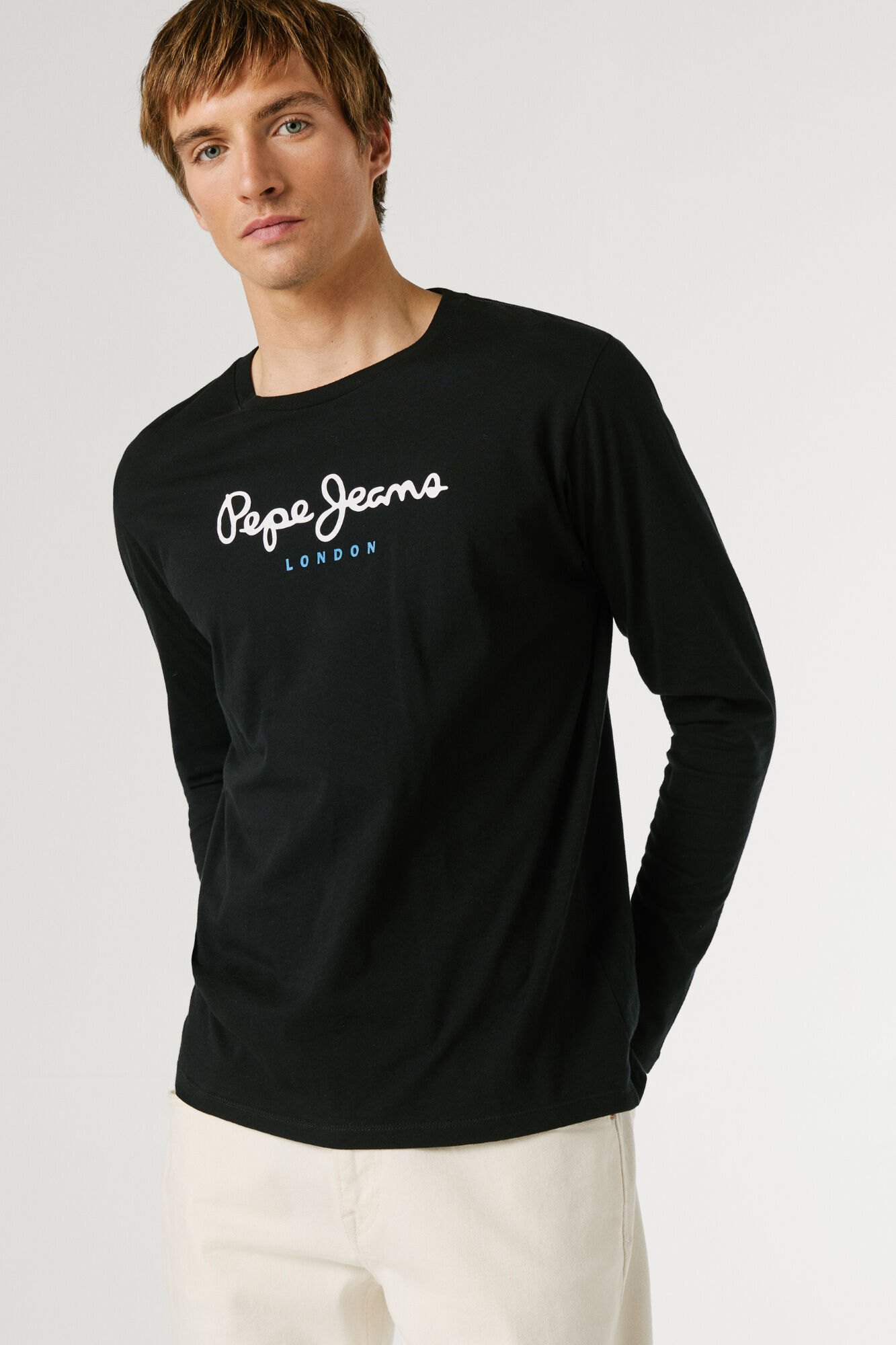 Pepe Jeans T-shirt de manga comprida com logo