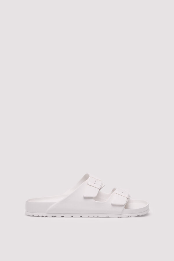 Springfield Sandália com fivela emborrachada branco