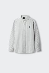 Springfield Kids Camisa de riscas Oxford para menino verde