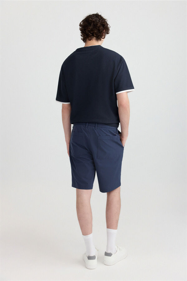 Springfield Bermuda t&eacute;cnica wide & relaxed fit azul