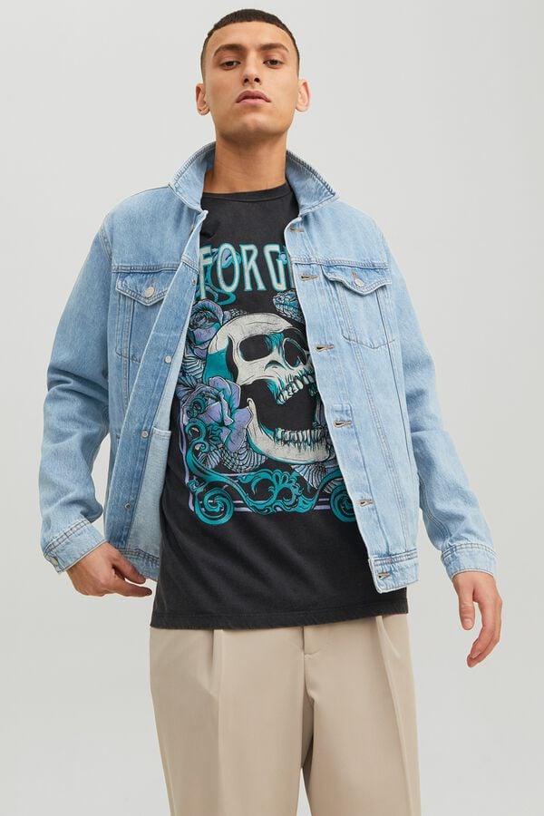 Jack & Jones Blus&atilde;o de ganga regular azul