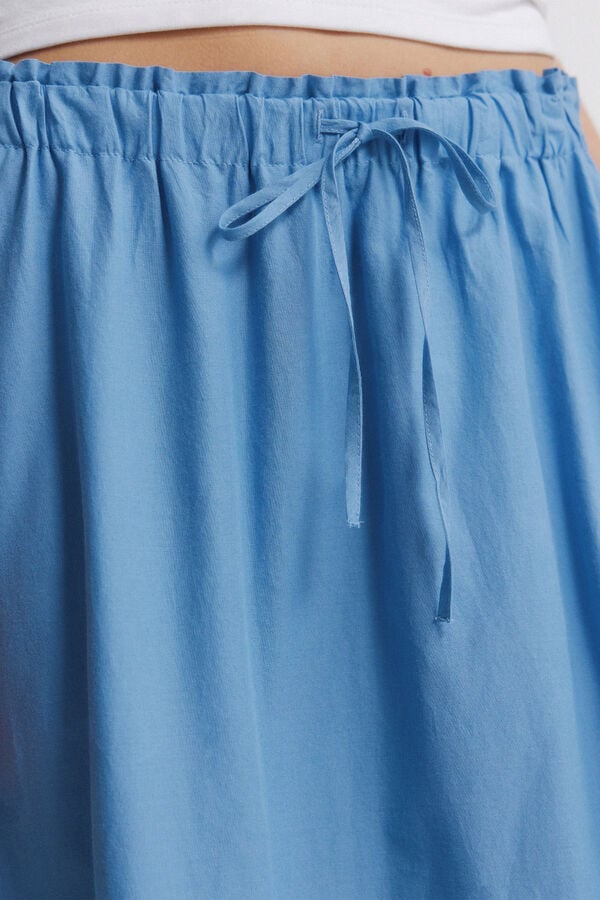 Springfield Saia midi com folhos azul