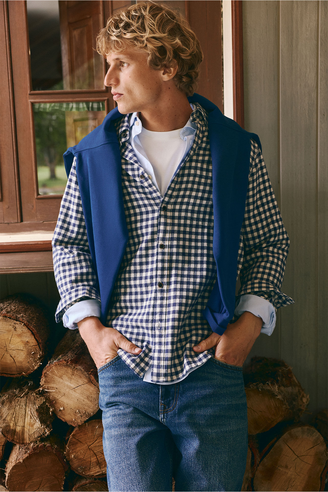 Springfield Camisa de flanela estampado vichy