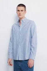 Springfield Camisa Tencel Oxford azul