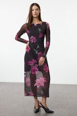Trendyol Vestido midi de tule rosa