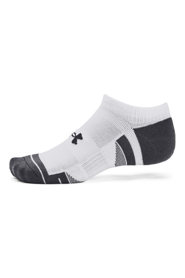 Under Armour Meias invis&iacute;veis em tecido t&eacute;cnico branco