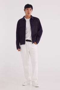 Springfield Calça jeans branca reta