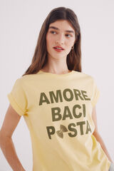 Springfield Camiseta "Amo macarrão baci" branco