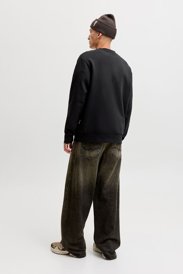 Jack & Jones Sweatshirt relaxed estampada preto
