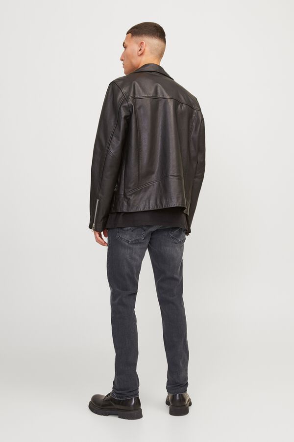 Jack & Jones Jeans slim cinco bolsos preto