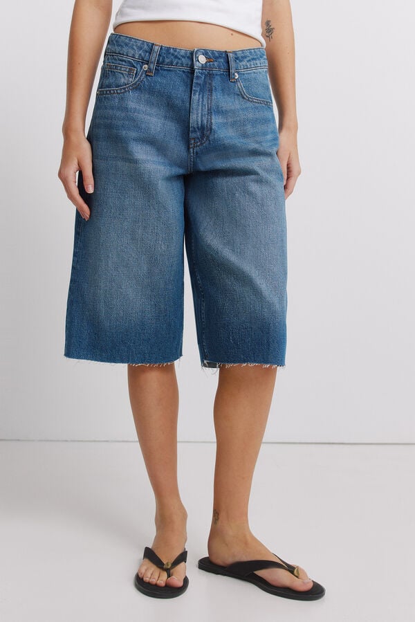 Springfield Bermudas em denim azul