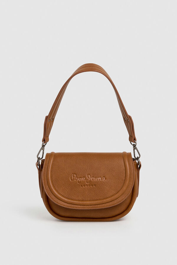 Pepe Jeans Bolso Efecto Piel Con Solapa nude