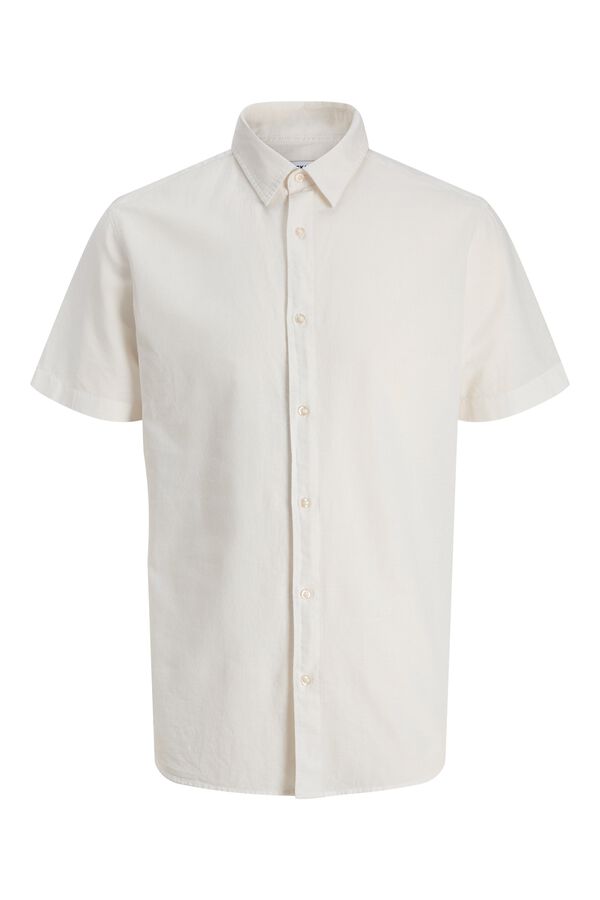 Jack & Jones Camisa regular fit em linho branco