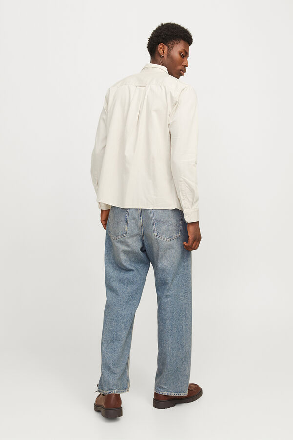 Jack & Jones Camisa de sarja de regular fit cinzento