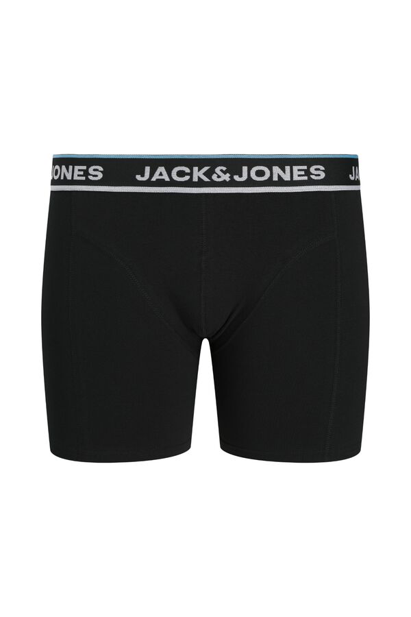 Jack & Jones PLUS Boxer curto em algod&atilde;o preto