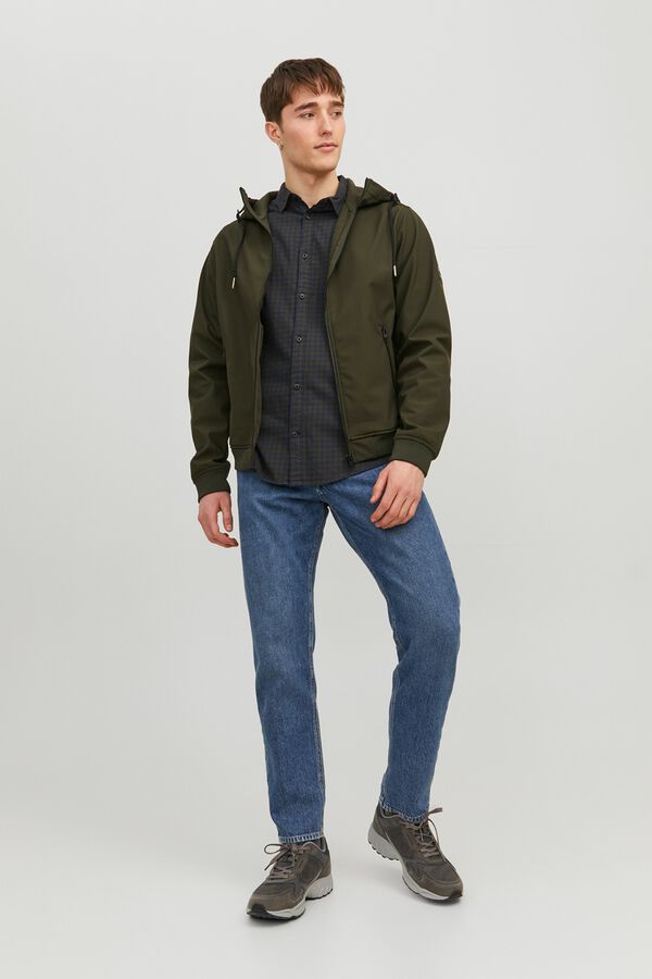 Jack & Jones Blus&atilde;o softshell com capuz verde