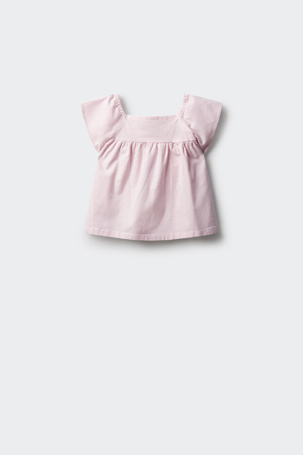 Springfield Kids Blusa às riscas oxford de menina rosa