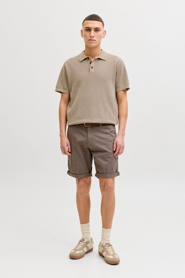 Jack & Jones Polo de malha regular fit cru